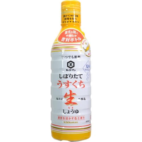 450ml×1個 キッコーマン食品 いつでも新鮮 しぼりたてうすくち生しょうゆ 0095